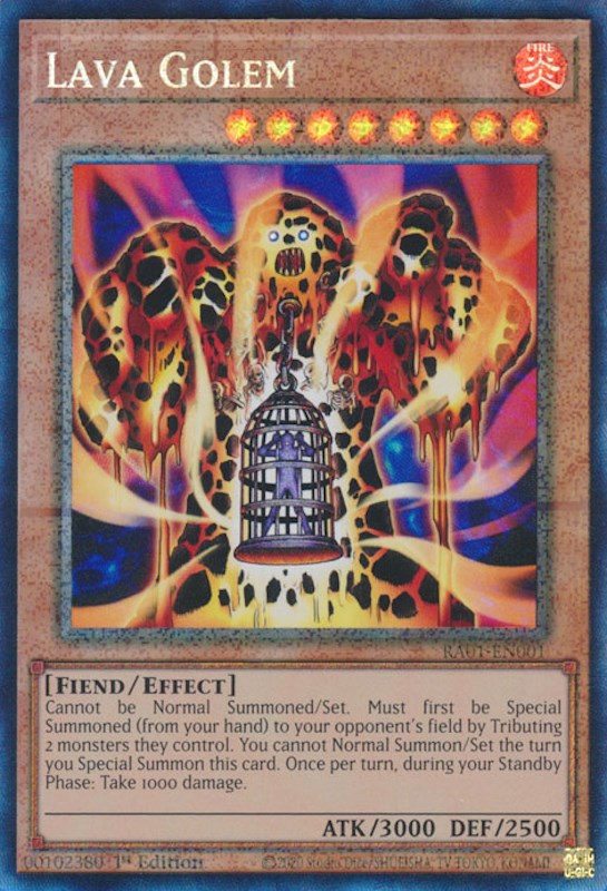 Lava Golem [RA01-EN001] Prismatic Collector's Rare | Galaxy Games LLC