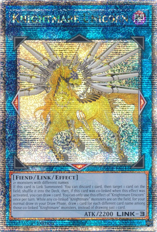 Knightmare Unicorn [RA01-EN043] Quarter Century Secret Rare | Galaxy Games LLC