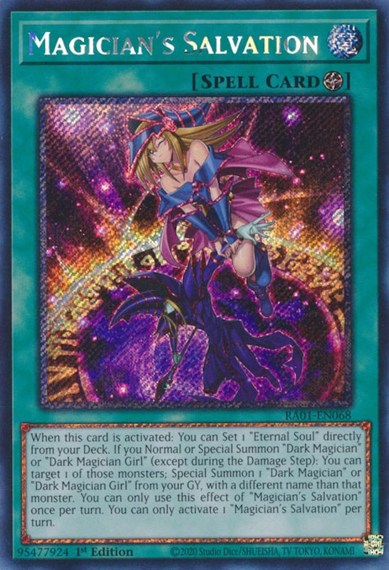 Magician's Salvation [RA01-EN068] Platinum Secret Rare | Galaxy Games LLC