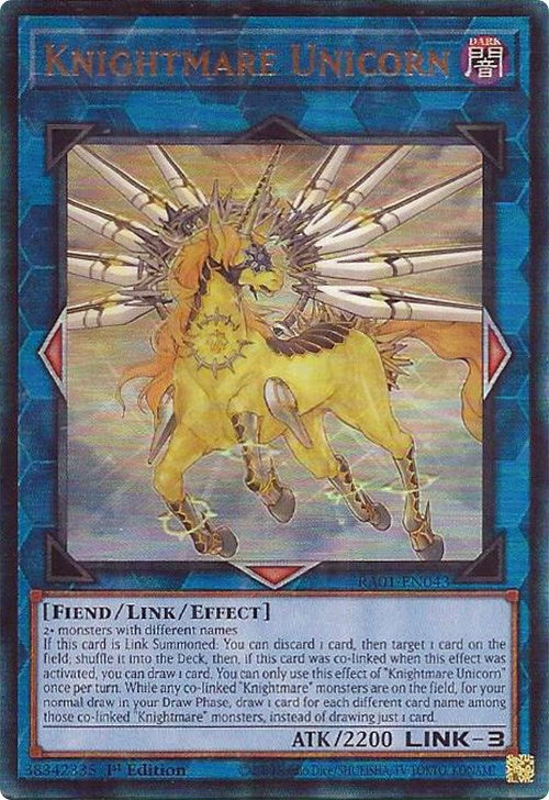 Knightmare Unicorn [RA01-EN043] Prismatic Ultimate Rare | Galaxy Games LLC