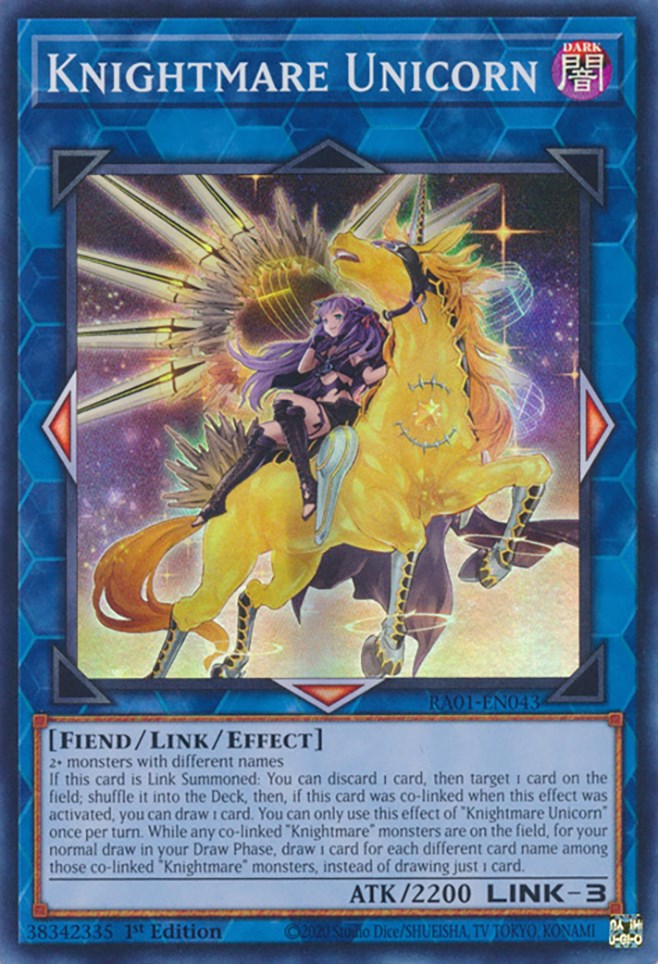 Knightmare Unicorn (Alternate Art) [RA01-EN043] Super Rare | Galaxy Games LLC