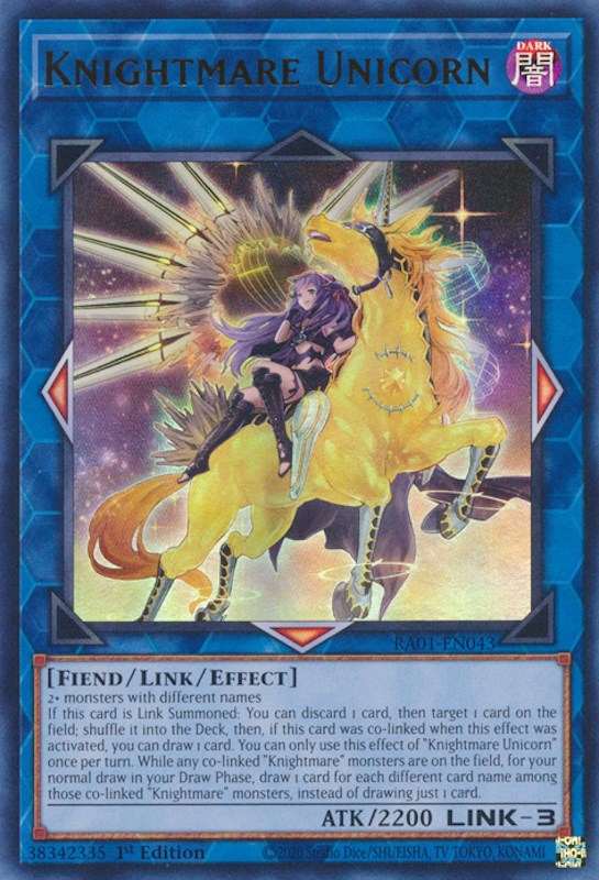 Knightmare Unicorn (Alternate Art) [RA01-EN043] Ultra Rare | Galaxy Games LLC