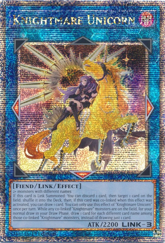 Knightmare Unicorn (Alternate Art) [RA01-EN043] Quarter Century Secret Rare | Galaxy Games LLC