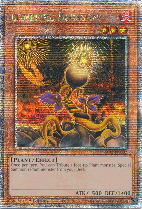 Lonefire Blossom [RA01-EN002] Quarter Century Secret Rare | Galaxy Games LLC