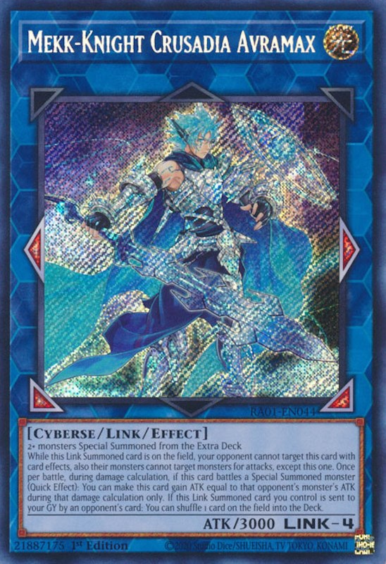 Mekk-Knight Crusadia Avramax [RA01-EN044] Secret Rare | Galaxy Games LLC