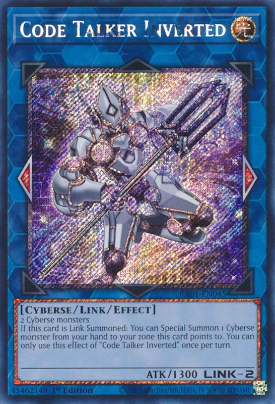 Code Talker Inverted [RA01-EN045] Platinum Secret Rare | Galaxy Games LLC