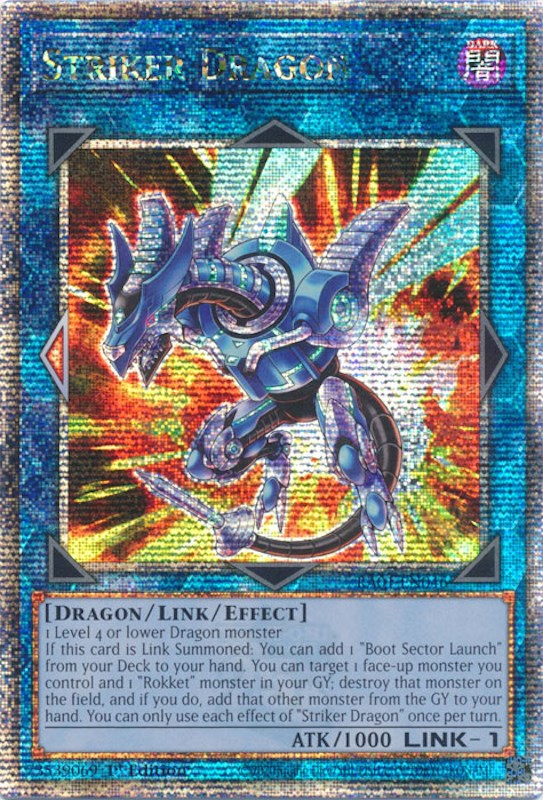 Striker Dragon [RA01-EN046] Quarter Century Secret Rare | Galaxy Games LLC