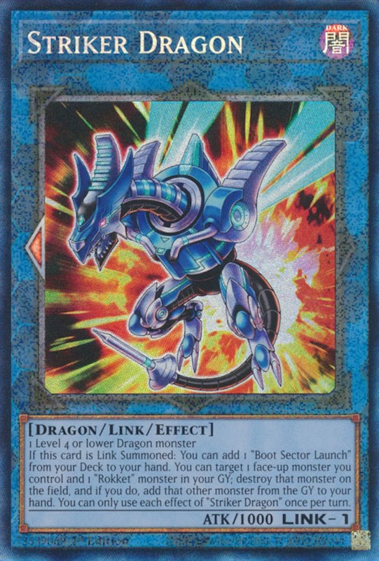 Striker Dragon [RA01-EN046] Prismatic Collector's Rare | Galaxy Games LLC