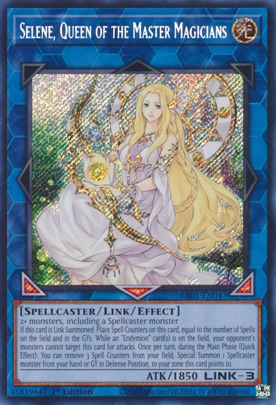 Selene, Queen of the Master Magicians [RA01-EN047] Secret Rare | Galaxy Games LLC