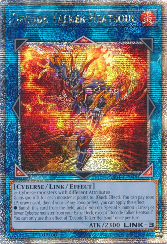 Decode Talker Heatsoul [RA01-EN048] Quarter Century Secret Rare | Galaxy Games LLC