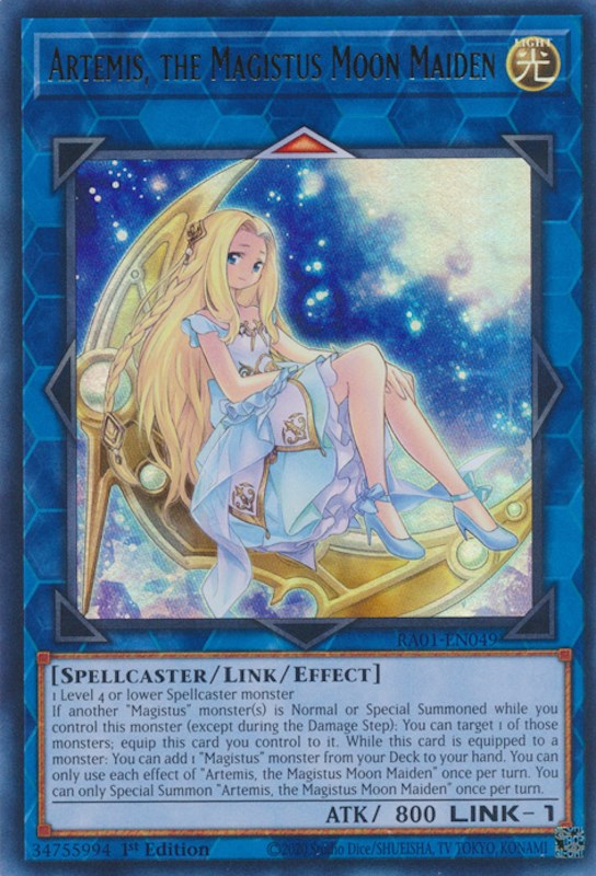 Artemis, the Magistus Moon Maiden [RA01-EN049] Ultra Rare | Galaxy Games LLC