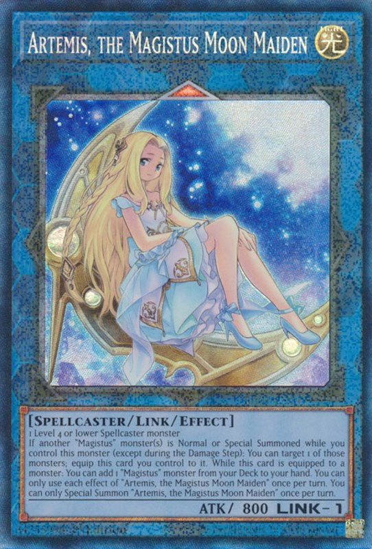 Artemis, the Magistus Moon Maiden [RA01-EN049] Prismatic Collector's Rare | Galaxy Games LLC