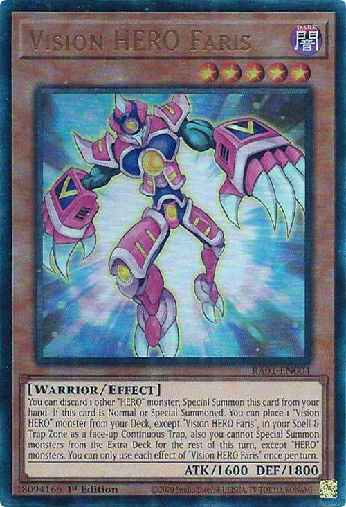 Vision HERO Faris [RA01-EN004] Prismatic Ultimate Rare | Galaxy Games LLC