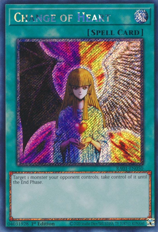 Change of Heart [RA01-EN050] Platinum Secret Rare | Galaxy Games LLC