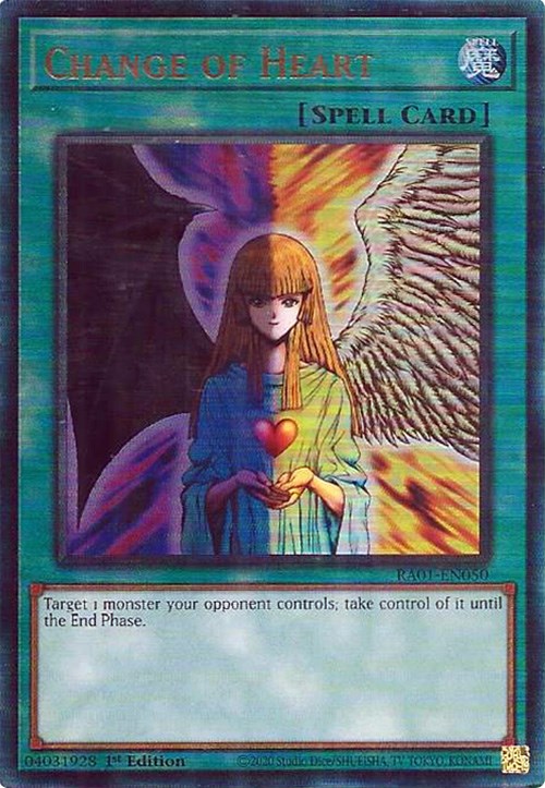 Change of Heart [RA01-EN050] Prismatic Ultimate Rare | Galaxy Games LLC