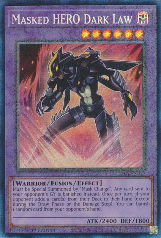 Masked HERO Dark Law [RA01-EN025] Prismatic Collector's Rare | Galaxy Games LLC