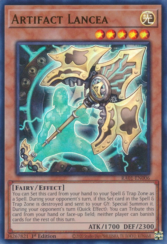 Artifact Lancea [RA01-EN006] Ultra Rare | Galaxy Games LLC