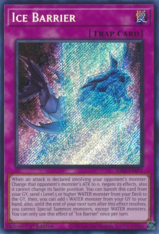 Ice Barrier [RA01-EN071] Secret Rare | Galaxy Games LLC