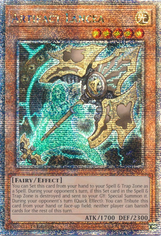 Artifact Lancea [RA01-EN006] Quarter Century Secret Rare | Galaxy Games LLC