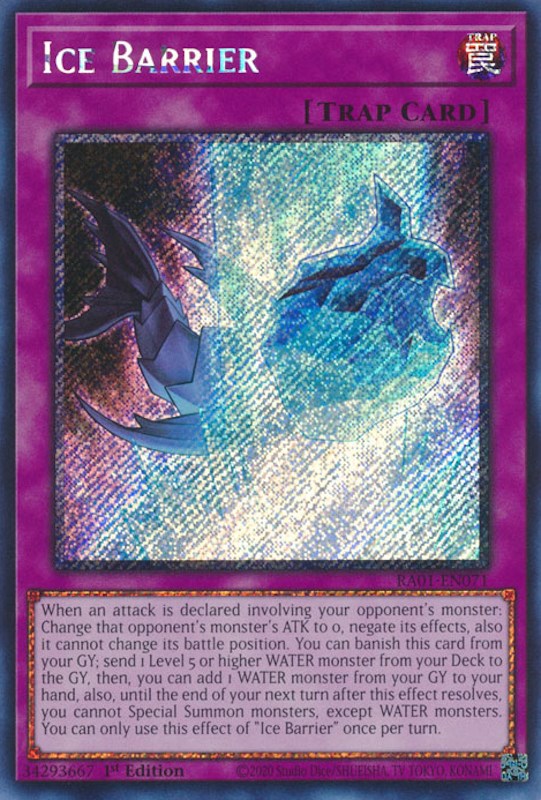 Ice Barrier [RA01-EN071] Platinum Secret Rare | Galaxy Games LLC