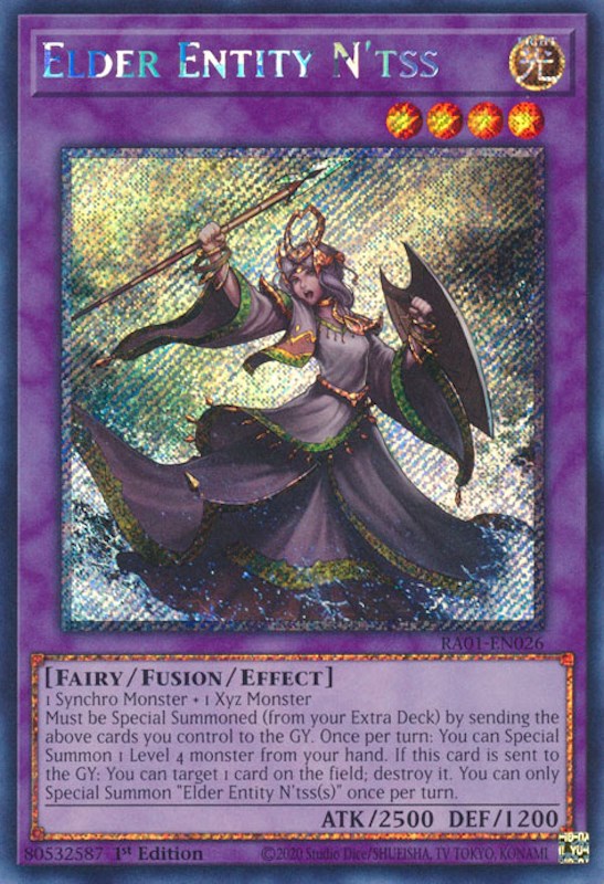 Elder Entity N'tss [RA01-EN026] Platinum Secret Rare | Galaxy Games LLC