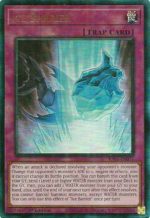 Ice Barrier [RA01-EN071] Prismatic Ultimate Rare | Galaxy Games LLC