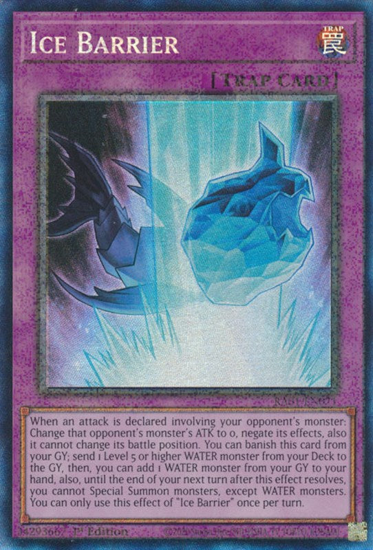 Ice Barrier [RA01-EN071] Prismatic Collector's Rare | Galaxy Games LLC