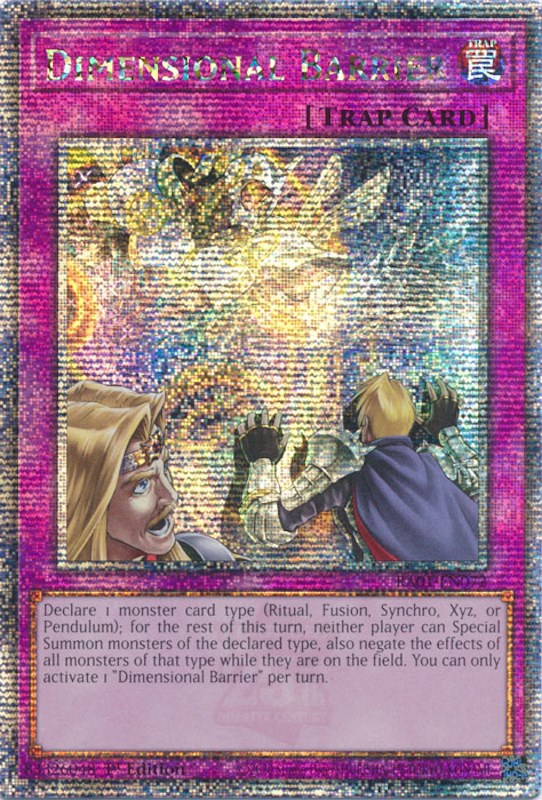 Dimensional Barrier [RA01-EN072] Quarter Century Secret Rare | Galaxy Games LLC