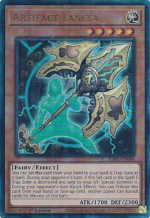 Artifact Lancea [RA01-EN006] Prismatic Ultimate Rare | Galaxy Games LLC