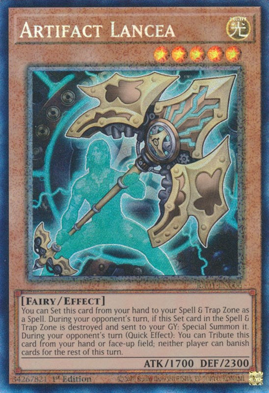 Artifact Lancea [RA01-EN006] Prismatic Collector's Rare | Galaxy Games LLC