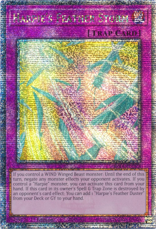 Harpie's Feather Storm [RA01-EN073] Quarter Century Secret Rare | Galaxy Games LLC