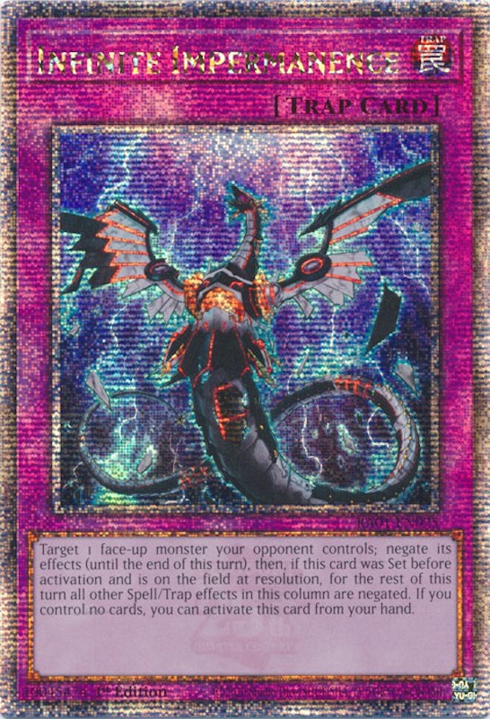 Infinite Impermanence [RA01-EN075] Quarter Century Secret Rare | Galaxy Games LLC