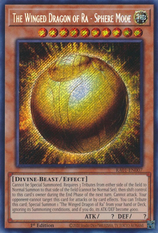 The Winged Dragon of Ra - Sphere Mode [RA01-EN007] Secret Rare | Galaxy Games LLC