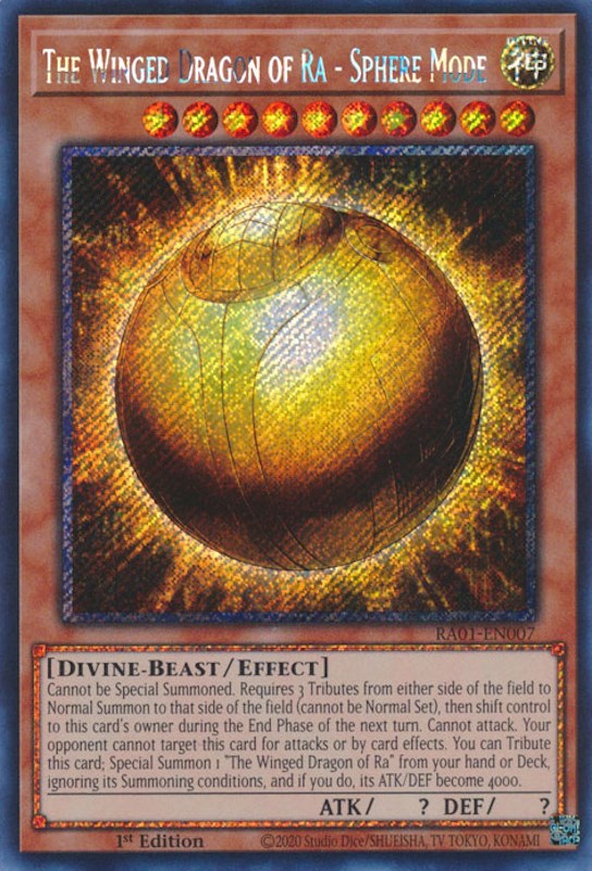 The Winged Dragon of Ra - Sphere Mode [RA01-EN007] Platinum Secret Rare | Galaxy Games LLC