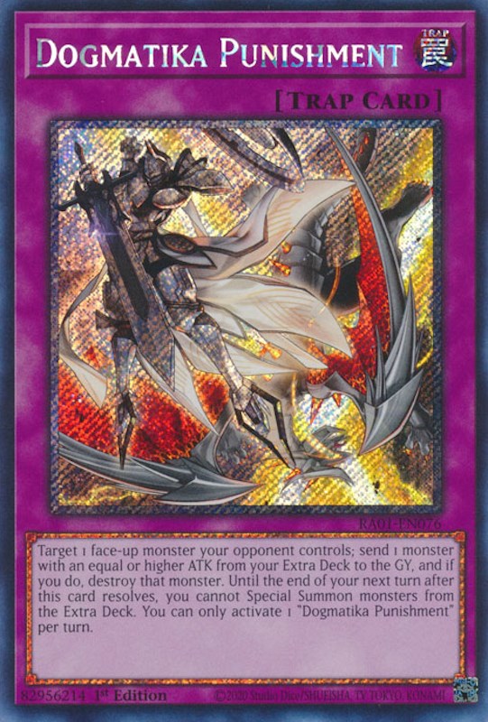 Dogmatika Punishment [RA01-EN076] Platinum Secret Rare | Galaxy Games LLC