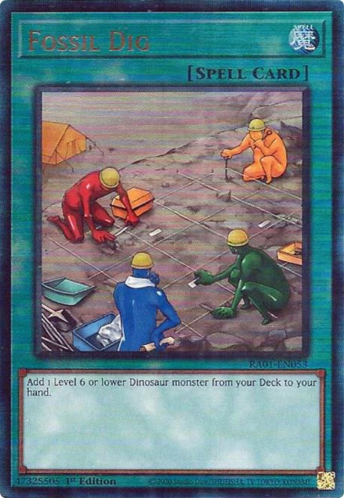 Fossil Dig [RA01-EN053] Prismatic Ultimate Rare | Galaxy Games LLC