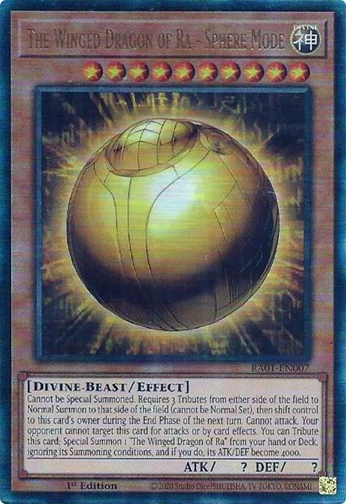 The Winged Dragon of Ra - Sphere Mode [RA01-EN007] Prismatic Ultimate Rare | Galaxy Games LLC