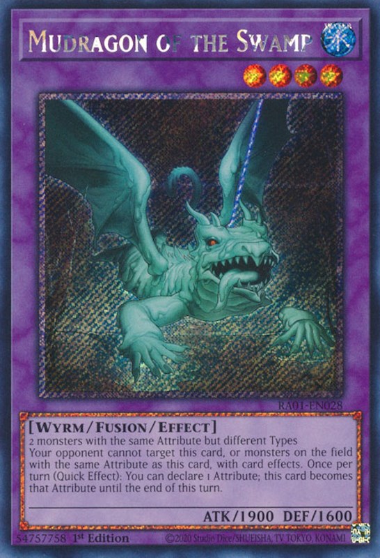 Mudragon of the Swamp [RA01-EN028] Platinum Secret Rare | Galaxy Games LLC