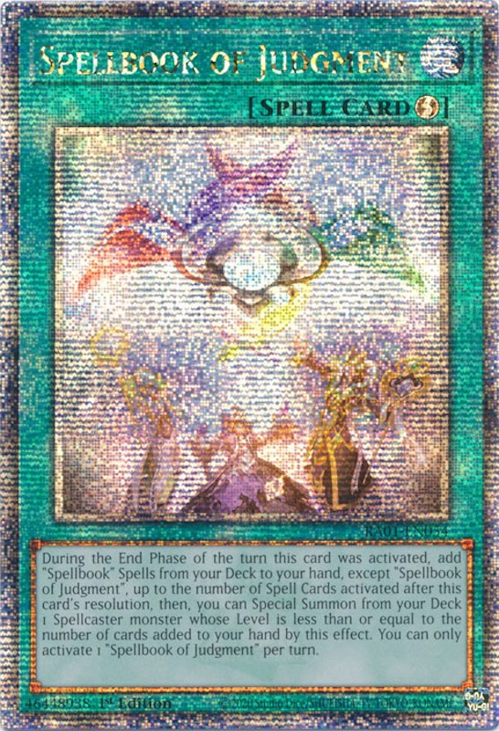 Spellbook of Judgment [RA01-EN054] Quarter Century Secret Rare | Galaxy Games LLC