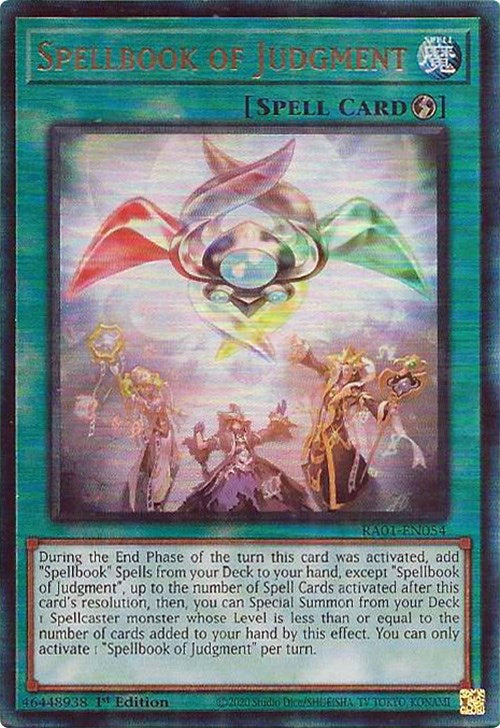 Spellbook of Judgment [RA01-EN054] Prismatic Ultimate Rare | Galaxy Games LLC