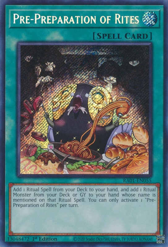 Pre-Preparation of Rites [RA01-EN055] Secret Rare | Galaxy Games LLC