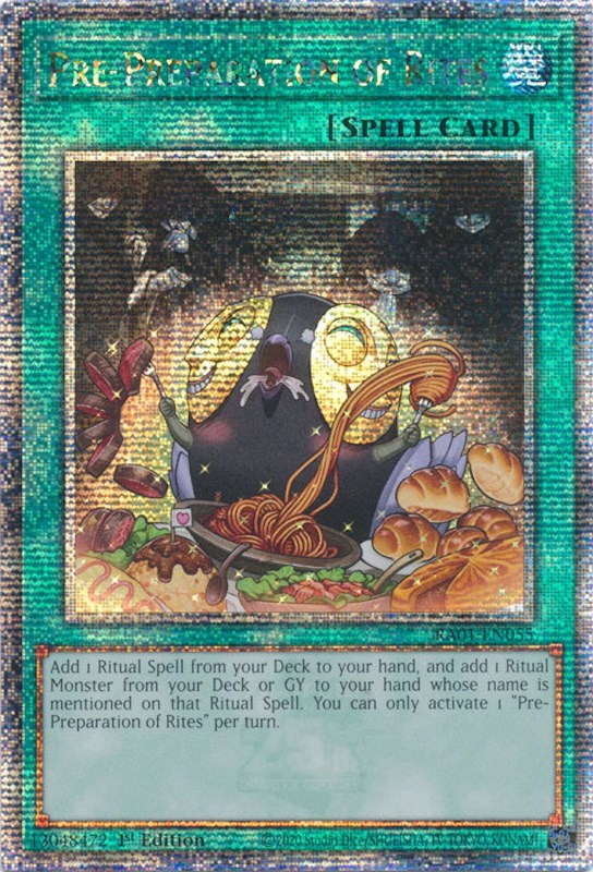 Pre-Preparation of Rites [RA01-EN055] Quarter Century Secret Rare | Galaxy Games LLC