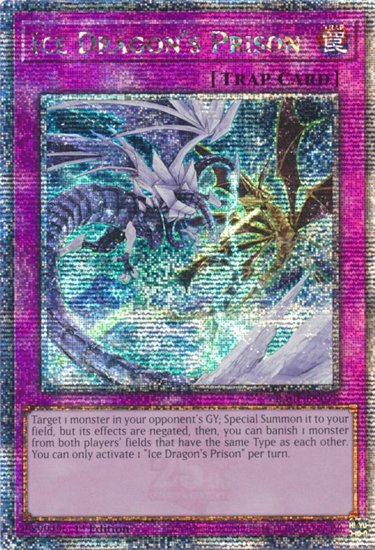 Ice Dragon's Prison [RA01-EN078] Quarter Century Secret Rare | Galaxy Games LLC