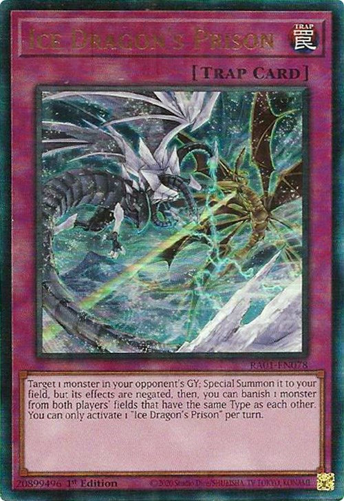 Ice Dragon's Prison [RA01-EN078] Prismatic Ultimate Rare | Galaxy Games LLC