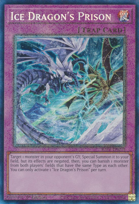 Ice Dragon's Prison [RA01-EN078] Prismatic Collector's Rare | Galaxy Games LLC