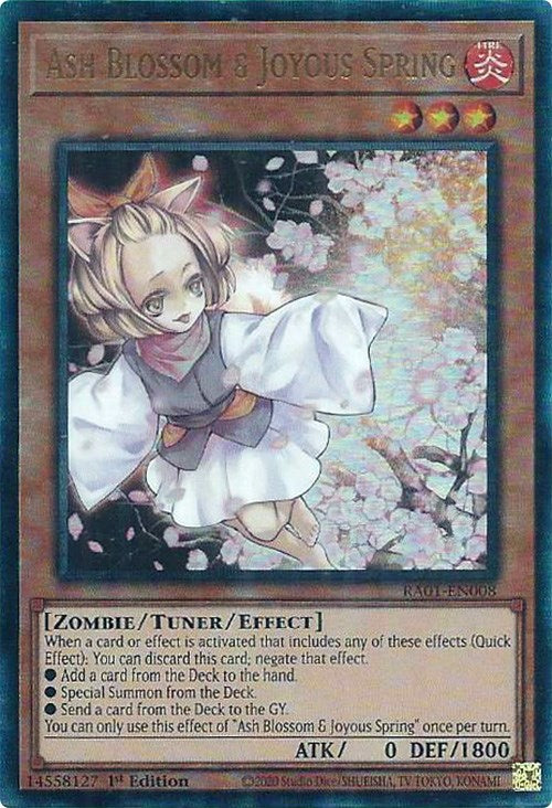 Ash Blossom & Joyous Spring [RA01-EN008] Prismatic Ultimate Rare | Galaxy Games LLC