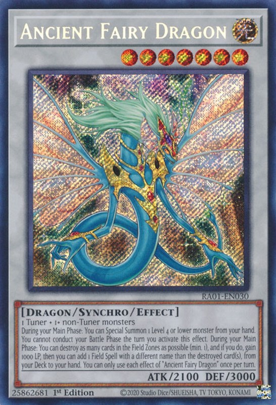 Ancient Fairy Dragon [RA01-EN030] Secret Rare | Galaxy Games LLC