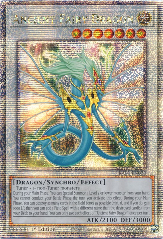 Ancient Fairy Dragon [RA01-EN030] Quarter Century Secret Rare | Galaxy Games LLC