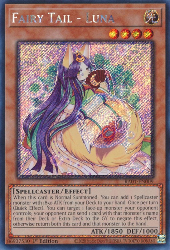 Fairy Tail - Luna [RA01-EN009] Platinum Secret Rare | Galaxy Games LLC