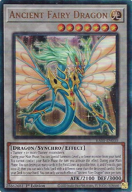 Ancient Fairy Dragon [RA01-EN030] Prismatic Ultimate Rare | Galaxy Games LLC